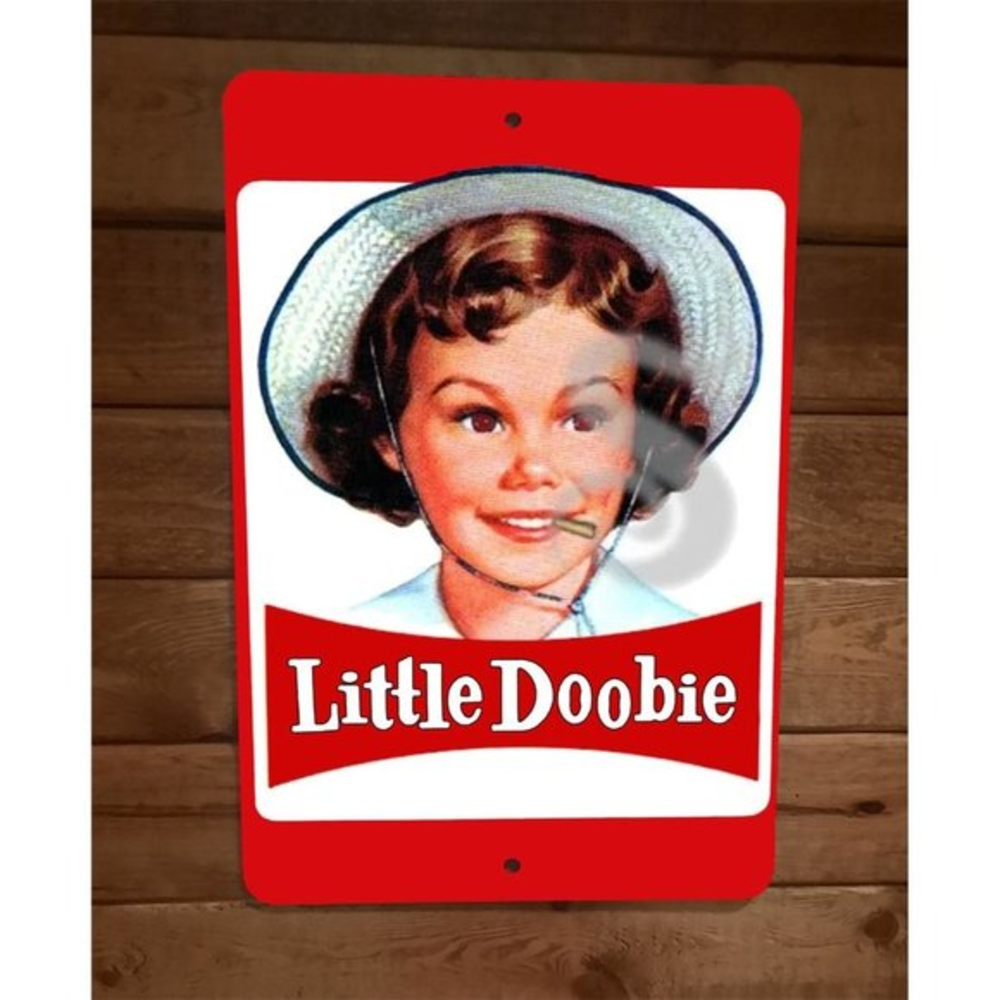 Little Doobie 420 Mary Jane‎ 8x12 Metal Wall Hemp Pot Sign